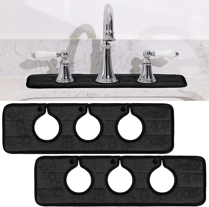 2 Pcs Faucet Mat for Kitchen Sink Splash Guard for Kitchen Sink Faucet Dish by Teenyyou