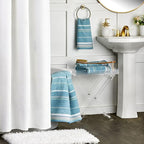 SKL Home Seabrook Stripe 100% Cotton Premium 2-Piece Hand Towel Set, 550 GSM - Image 6