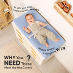 2-Pack Baby Changing Pad Cover for Girl, Boy - Image 2