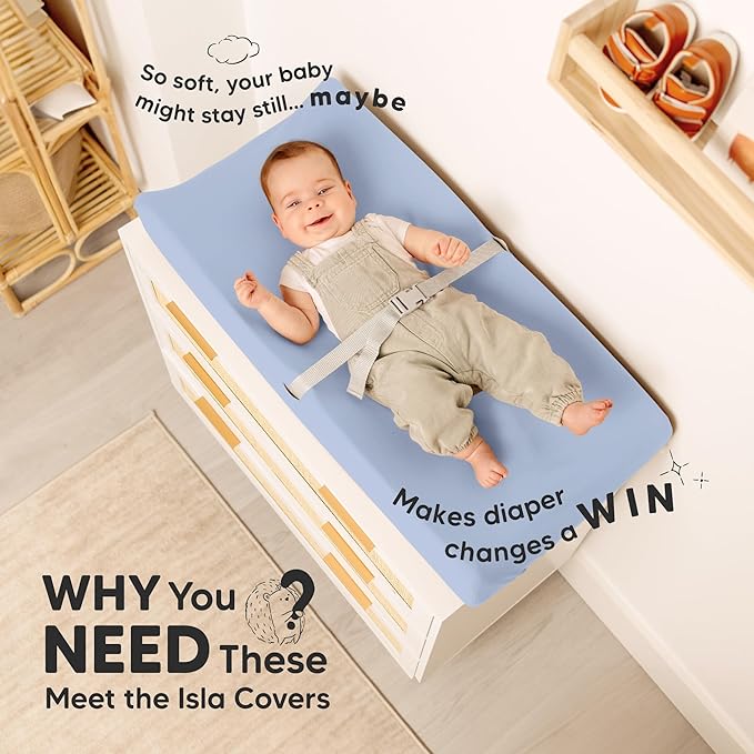 2-Pack Baby Changing Pad Cover for Girl, Boy - Image 2