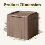 Devoko 31 Gallon Waterproof Outdoor Storage Box Resin Deck Box Lockable and UV Resistant for Patio Furniture,Garden Tools (Light Brown) - Image 6