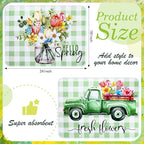 2 Pcs Dish Drying Mat for Kitchen, Spring Floral Absorbent Microfiber Dish Mat - Image 2