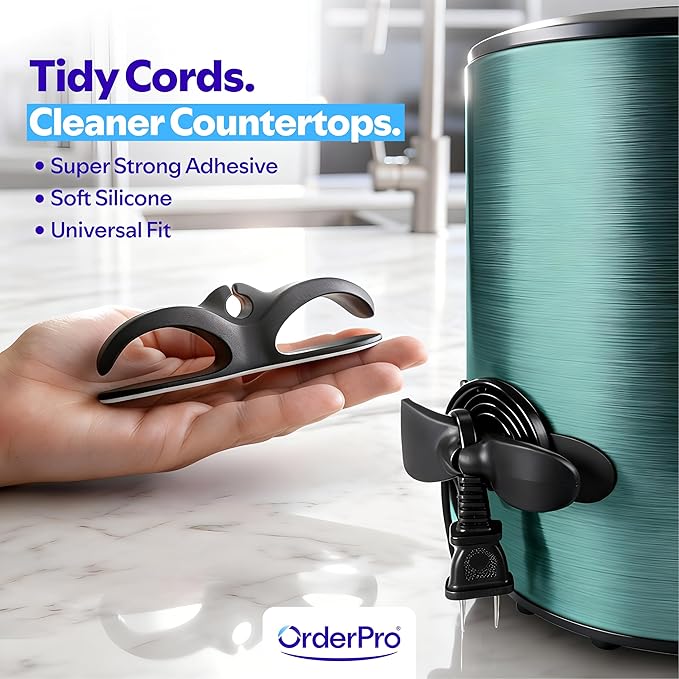 Cord Organizer, Kitchen Appliance Cord Organizer Stick On Appliance Wire - Image 2