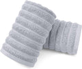 Jacquotha Light Grey Face Towels Set of 2 Ribbed by Jacquotha