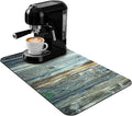 Coffee Bar Mat 24x16 Inch, Wood Grain Panel Design, Absorbent Hide Stain Rubber by Unknown
