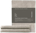 Luxury Silver-Infused Beige Guest Hand Towels 2-Pack Set, 23.6"x17.7" by KohdaLiving
