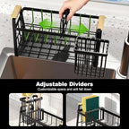 Housolution Sponge Holder for Kitchen Sink, 2-Tier Sink Caddy Organizer - Image 5