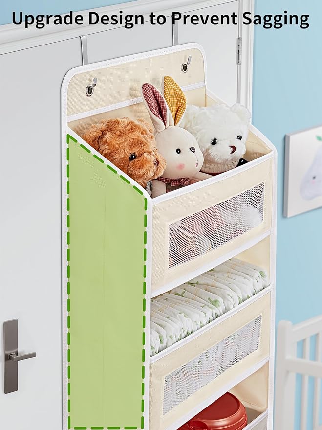 JARLINK Over The Door Organizer Storage, 5 Shelf Hanging Door Organizer - Image 3