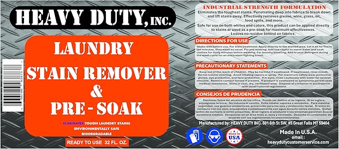 Heavy Duty Laundry Stain Remover & Pre-Soak Spray - Image 5