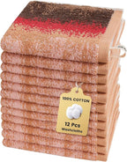 SEMAXE 100% Cotton Washcloths 12-Pack, 13 × 13 Inch Soft Luxury Face Towels – by SEMAXE