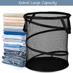 BATTOO Mesh Collapsible Laundry Baskets, Foldable Pop Up Laundry Hamper - Image 4