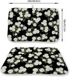 Black Dish Drying Mat 18x24 Inch Green Vintage Floral Hydrangea Flower Drying - Image 2