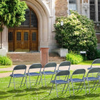 VINGLI 20 Pack Folding Chairs with Padded Seats, Metal Frame with Pu Leather Seat & Back, Capacity 350 lbs, Blue - Image 7