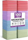 Microfiber Cleaning Cloth, 100 Pack Assorted Color Cleaning Rags by Unknown