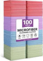 Microfiber Cleaning Cloth, 100 Pack Assorted Color Cleaning Rags by Unknown