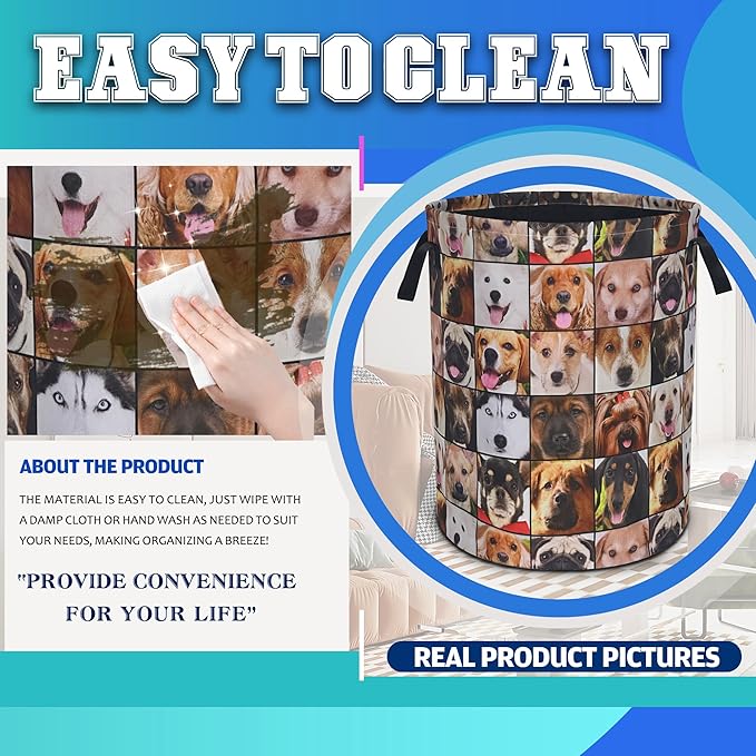 Cute Dog Laundry Basket Animal Pet Oxford Cloth Laundry Hamper - Image 8
