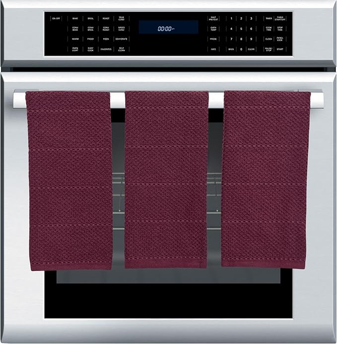 Purple Burgundy Wine Kitchen Hand Dish Towels: Oversized 28" x 18", 100% Cotton - Image 2
