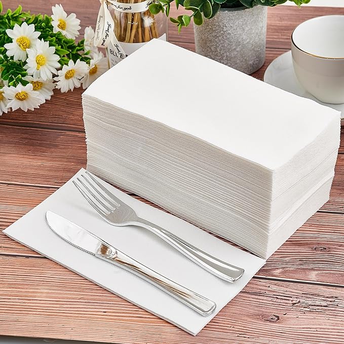 200PACK Disposable Hand Towels for Bathroom, Soft and Absorbent Paper Guest - Image 2