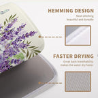Spring Lavender Floral Dish Drying Mats Spring Summer Dish Mat Purple Flowers - Image 3