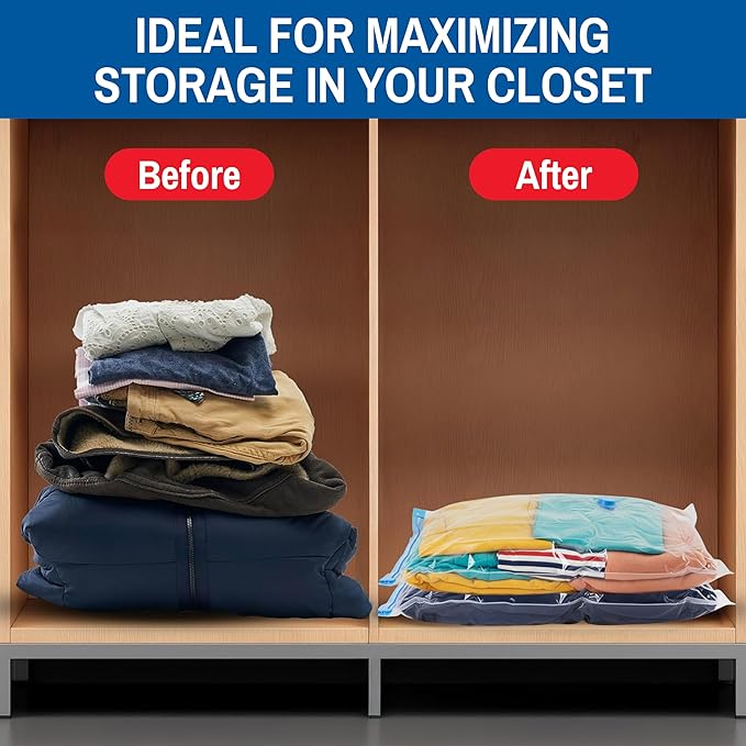 Spacesaver Premium Vacuum Storage Bags. 80% More Storage! Hand-Pump - Image 6