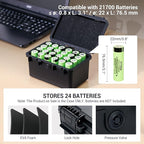 KIWIFOTOS 24 Slots 21700/20700 Battery Storage Case IP67 Waterproof Hard Case - Image 3