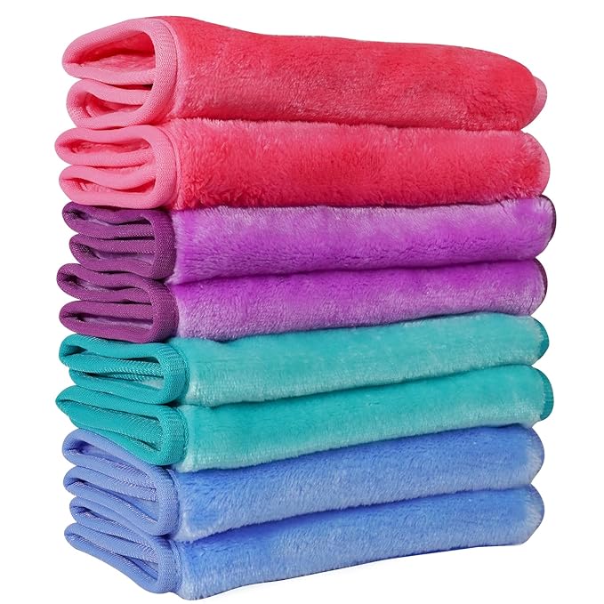 Nugilla Makeup Remover Cloths, 8 Packs Makeup Remover Towels Reusable Face Wash by Nugilla