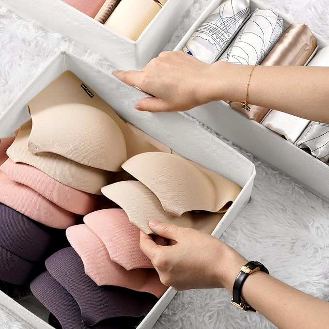 Criusia Underwear Sock Drawer Organizer Dividers 8 Set, Foldable Dresser Closet - Image 7