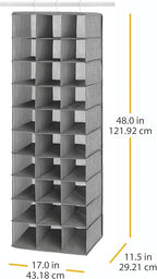 Whitmor 30 Sections Hanging Clothes Closet Organizer, Space Saving Breathable - Image 4
