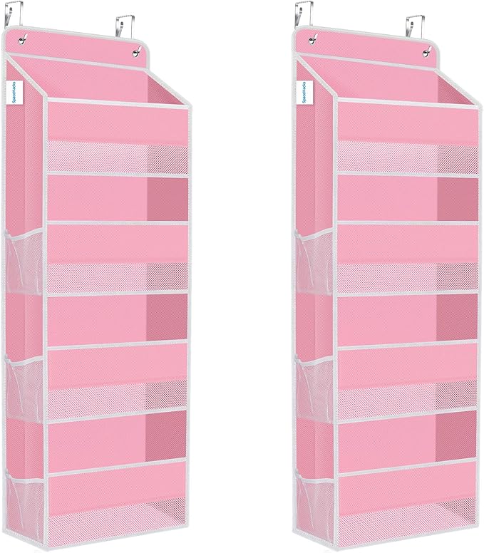 2 Pack Over The Door Organizer Hanging Storage Organizers by SpaceHacks