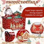 4 Pack Christmas Storage Bin Collapsible Large Christmas Gingerbread Man - Image 3