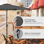 Simple Deluxe 9' Patio Umbrella Outdoor Table Market Yard Umbrella with Push Button Tilt/Crank - Image 3