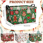 4 Pack Christmas Storage Bin Collapsible Large Christmas Storage Baskets - Image 2
