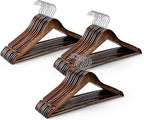 HOUSE DAY Bulk Wooden Hangers 50 Pack, Heavy Duty Wood Coat Hanger by HOUSEDAY