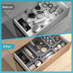 10 PCS Drawer Organizer Set, 4 Size Makeup Drawer Divider Organizer - Image 6