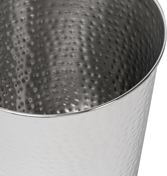 happimess HPM1110C Axel Modern Minimalist Hammered Steel 2-Gallon Wastebasket - Image 5