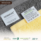 SEMAXE 100% Cotton Washcloths 12-Pack, 13 × 13 Inch Soft Luxury Face Towels – - Image 3