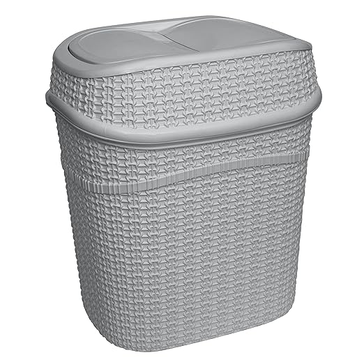 Bath Bliss 9.5 Liter Swing Top Waste Bin Sailor Knot Trash Can | Dimensions: by BathBliss