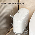 Small Bathroom Trash Can with Lid, 3 Gallon Slim Garbage Bin with Pop-Up Lid & - Image 7