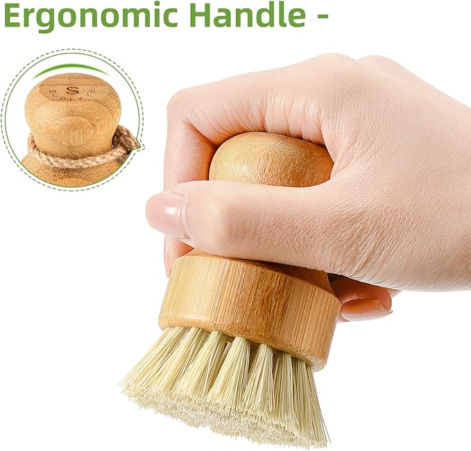 SUBEKYU Bamboo Dish Scrub Brush - Image 4