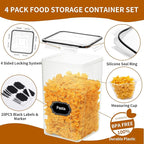 4 Pack Extra Large Airtight Food Storage Containers - Image 3