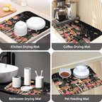 Dish Drying Mat for Kitchen Counter 18x24 Inch, Super Absorbent Dish Drainer Mat - Image 7