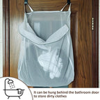 Hanging Washable Laundry Hamper, Over Door Mesh Laundry Bag - Image 4