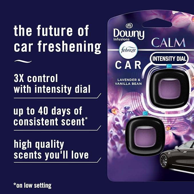 Febreze Car Vent Clip, Downy Calm Scent, 0.13 oz Total - Image 2