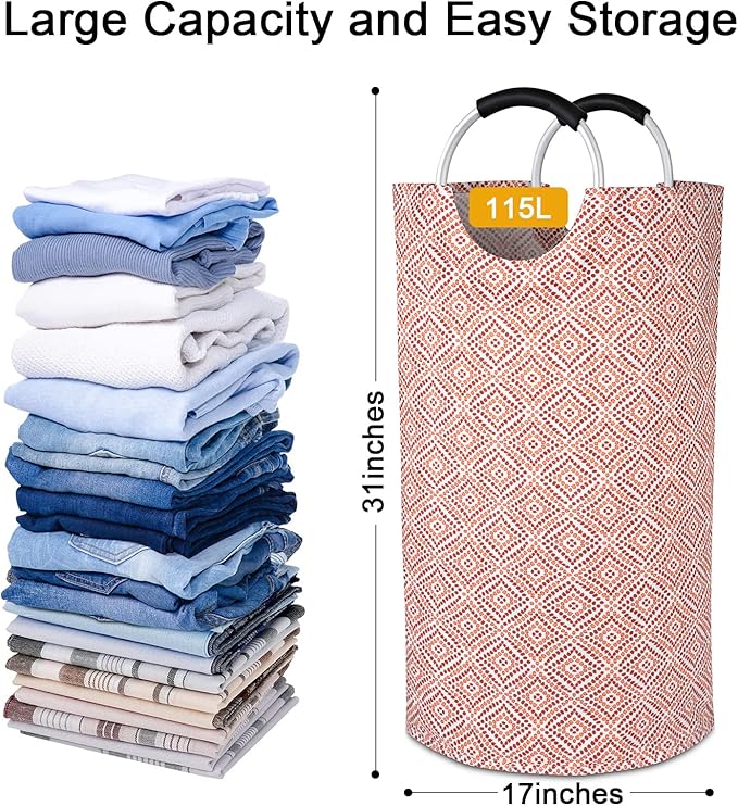 Dalykate Extra Large Laundry Basket 115L Collapsible Oxford Fabric Laundry - Image 3