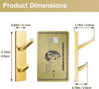 Gold Wall Hooks for Coat Towel: 13LB Adhesive Door Hanger Stick on, 4 Pack - Image 6