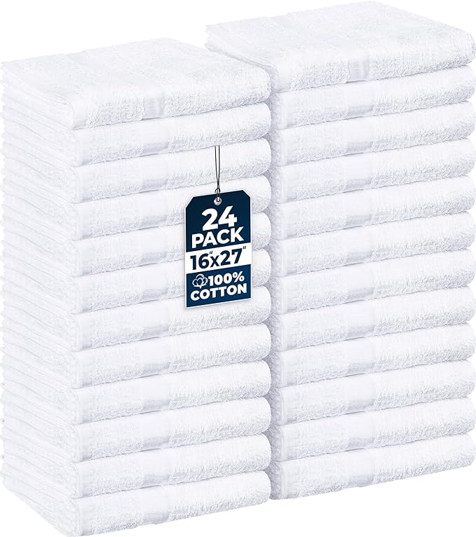 Utopia Towels, Salon Towel, 16 by 27 Inches, Highly Absorbent Cotton Towels by UTOPIATOWELS