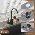 Faucet Mat for Kitchen Sink, Diatomite Quick Drying Tray, 20 Inch Kitchen Sink - Image 4