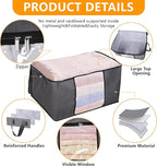 10 Pack Clothes Storage Bags, 90L Large Blanket Storage Bag Comforter Storage - Image 4