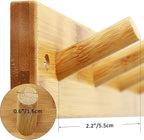 SKOLOO Wooden Wall Mounted Coat Rack, 5 Pegs Bamboo Wall Hook - Image 6
