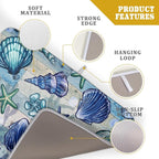 Starfish Seashell Dish Drying Mat 18x24 inch Coastal Beach Dish Drainer Rack - Image 4
